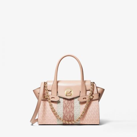 Michael Kors Carmen Small Colour-Block Logo Belted Satchel | Ballet Multi