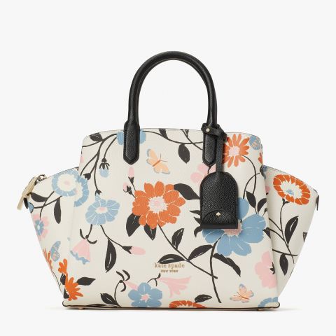 Kate Spade New York Avenue Floral Garden Medium Satchel | Parchment Multi
