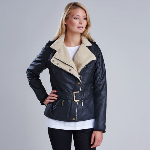 barbour biker jacket womens
