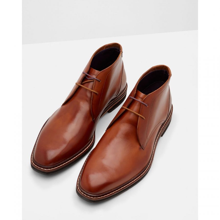 Ted Baker Azzlan Leather Derby Boots | Tan
